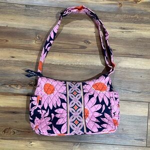 Vera Bradley Loves Me On the Go Shoulder Bag Retired Pink Floral Purse NWOT